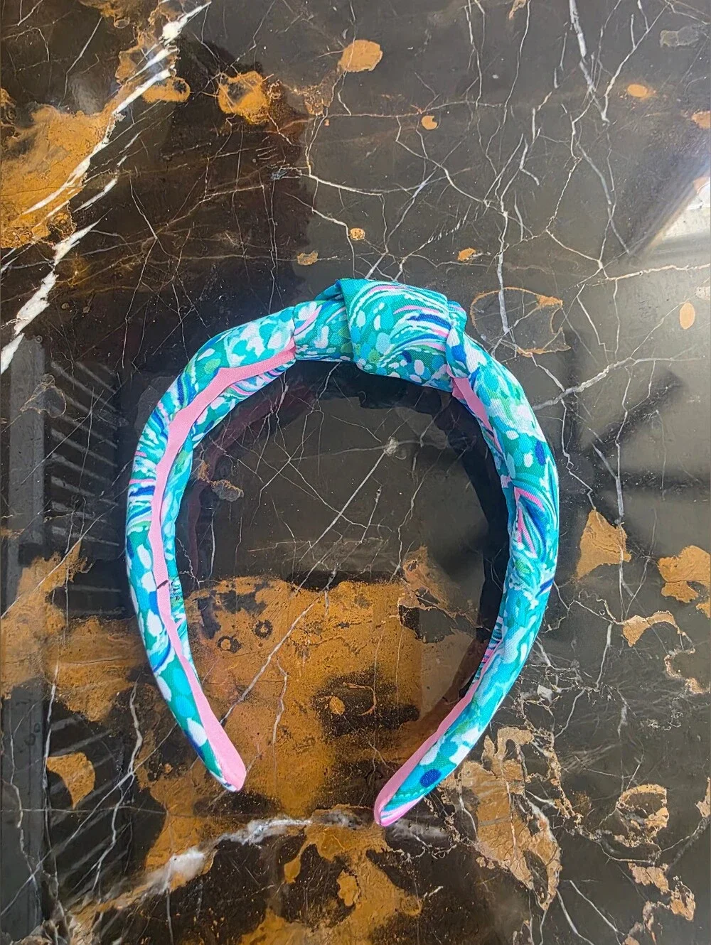 Lilly Pulitzer Knotted Headband Blue Pink Green Southern Preppy Summer Tropical